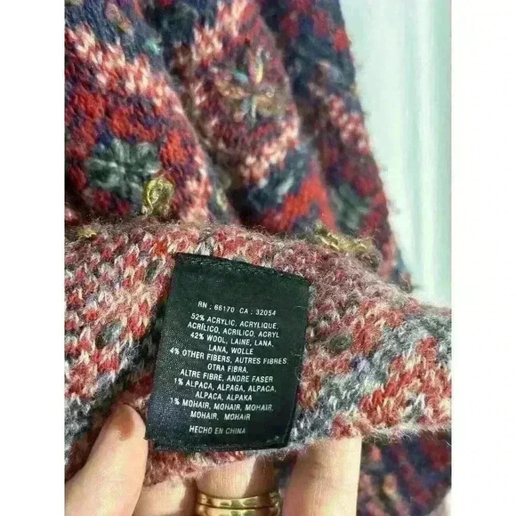 Sleeping on Snow Anthropologie Open Front Cardigan Long Sleeve Wool blend XS/TP - Picture 10 of 11